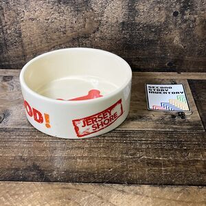 MTV Jersey Shore “Ohhh Yeah, Food!” Ceramic Pet Bowl 6 Inch Dog Cat Water Food